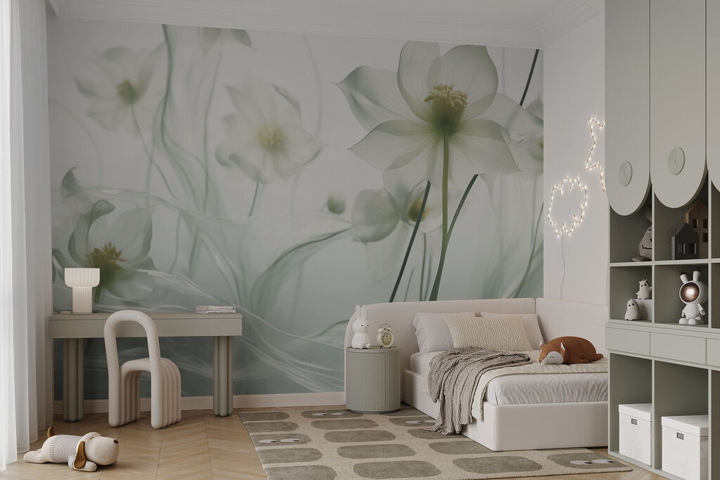 White flowers with long stems and stems White flowers with long stems and stems