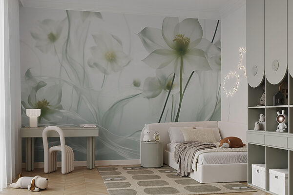 White flowers with long stems and stems White flowers with long stems and stems