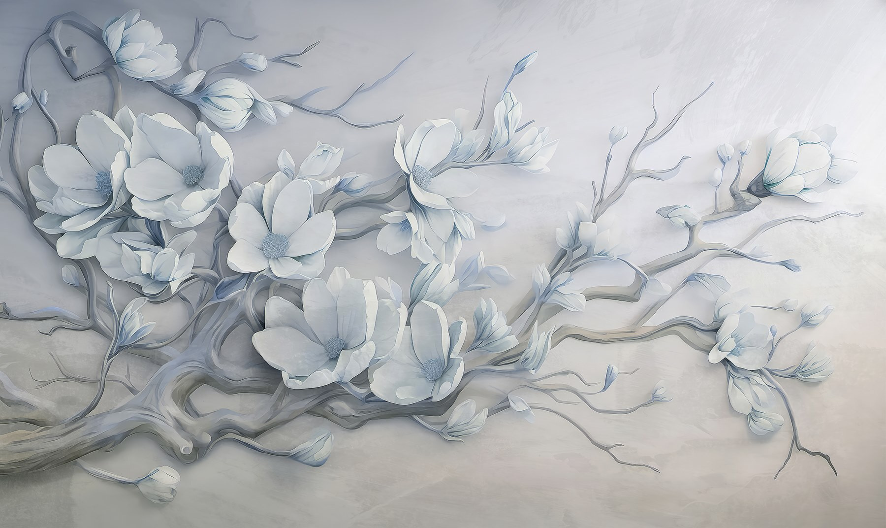 White flowers on a branch White flowers on a branch