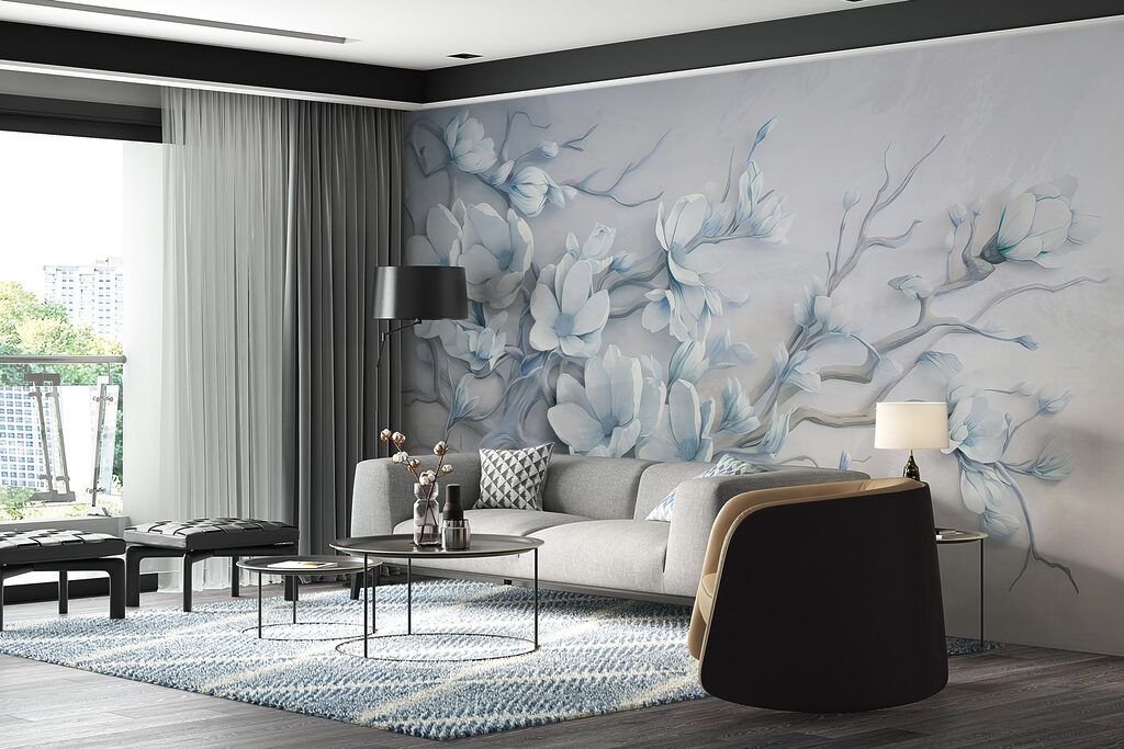 White flowers on a branch White flowers on a branch