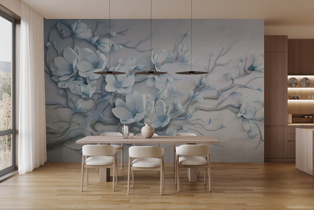 White flowers on a branch White flowers on a branch