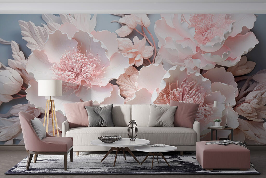 Group of white flowers Group of white flowers