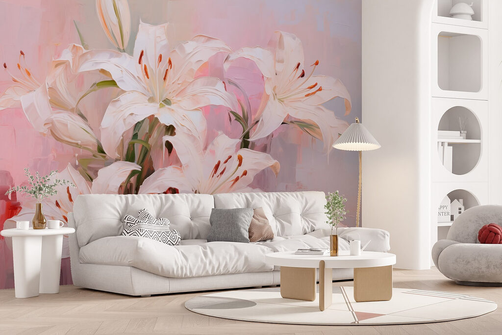 Painting of white flowers