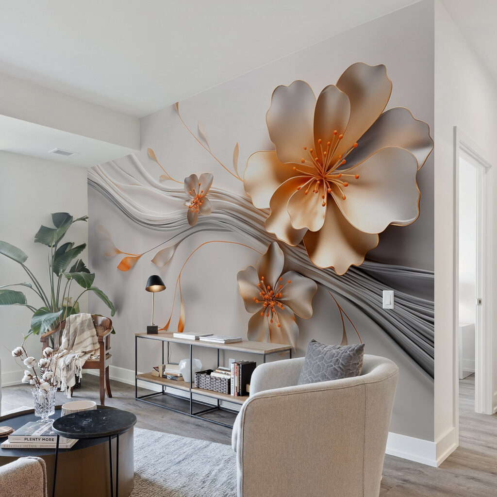 Elegant floral design with flowing details