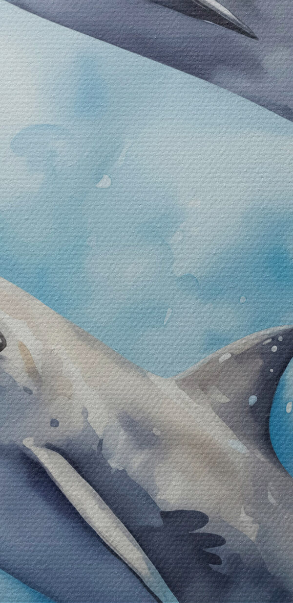 Két delfin úszik a vízben Két delfin úszik a vízben