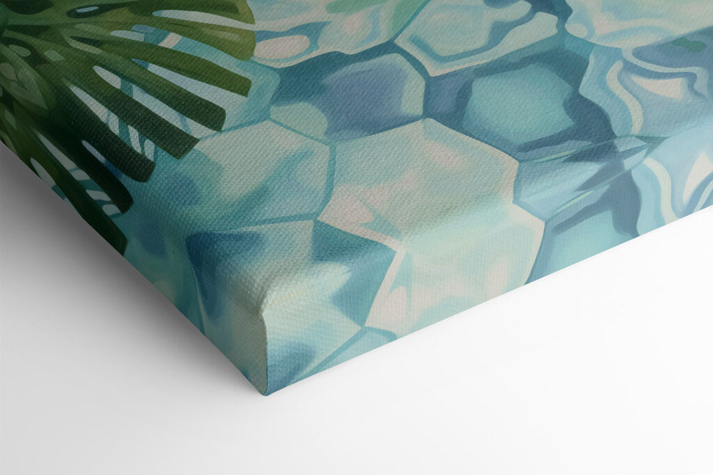 Woman in a pool surrounded by plants