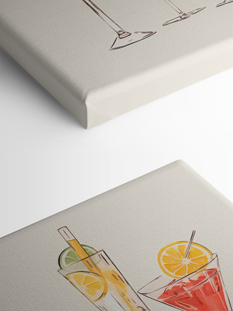 Group of different colored drinks