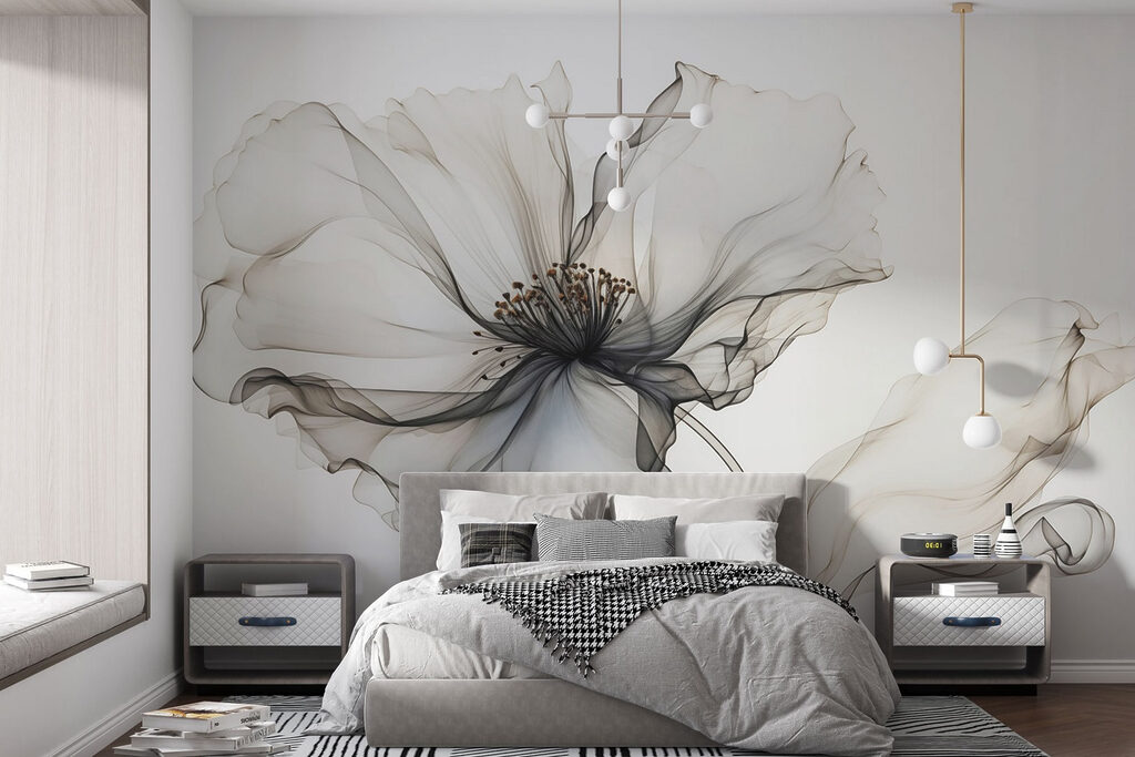 Flower made out of transparent material