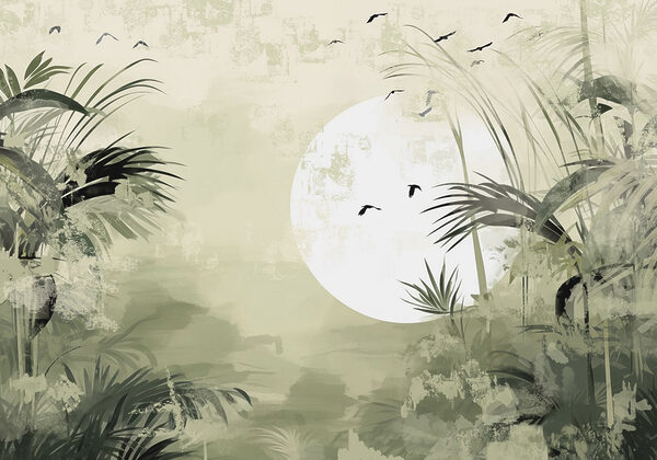 Painting of a tropical forest Painting of a tropical forest