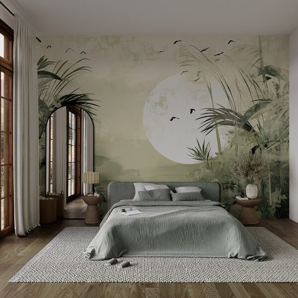 Trópusi erdő festménye Fotótapéta Trópusi erdő festménye