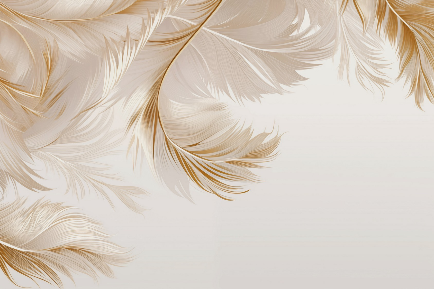 Elegant feathers in soft hues Elegant feathers in soft hues