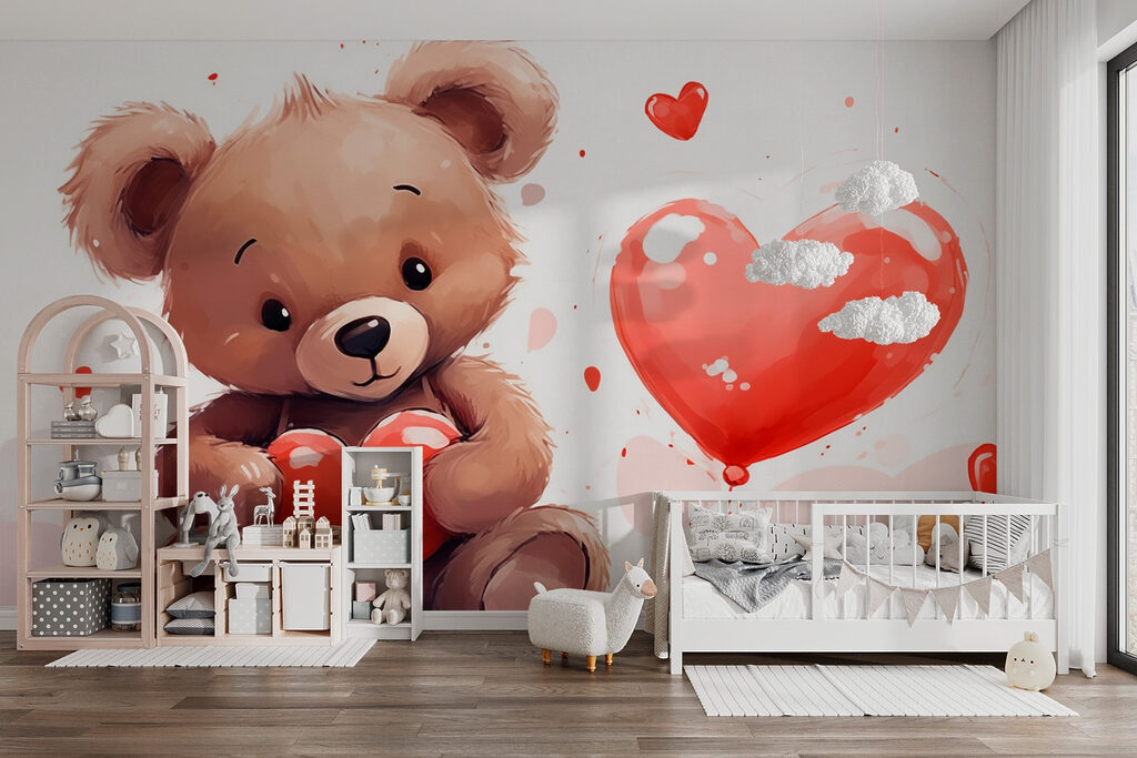 Teddy bear holding a heart Teddy bear holding a heart