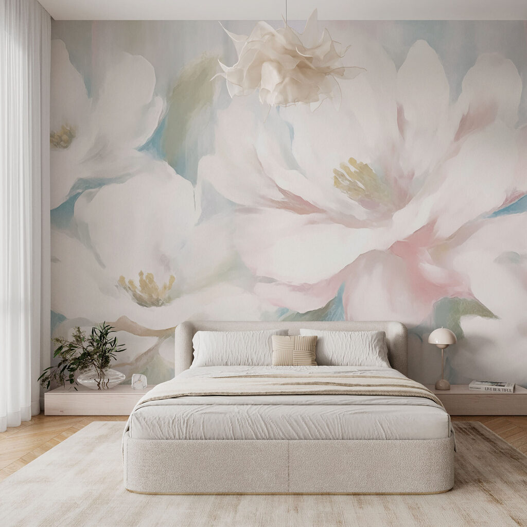 Painting of white flowers