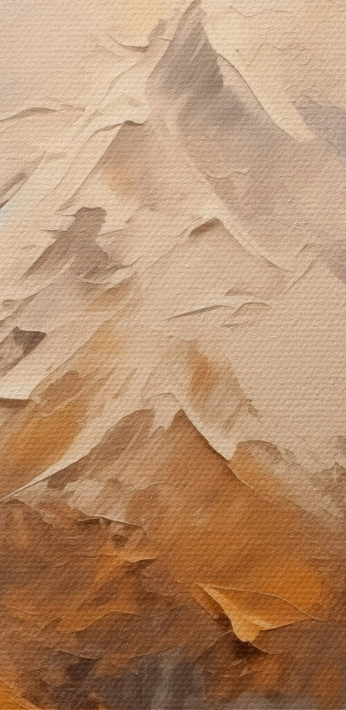 Painting of a mountain range