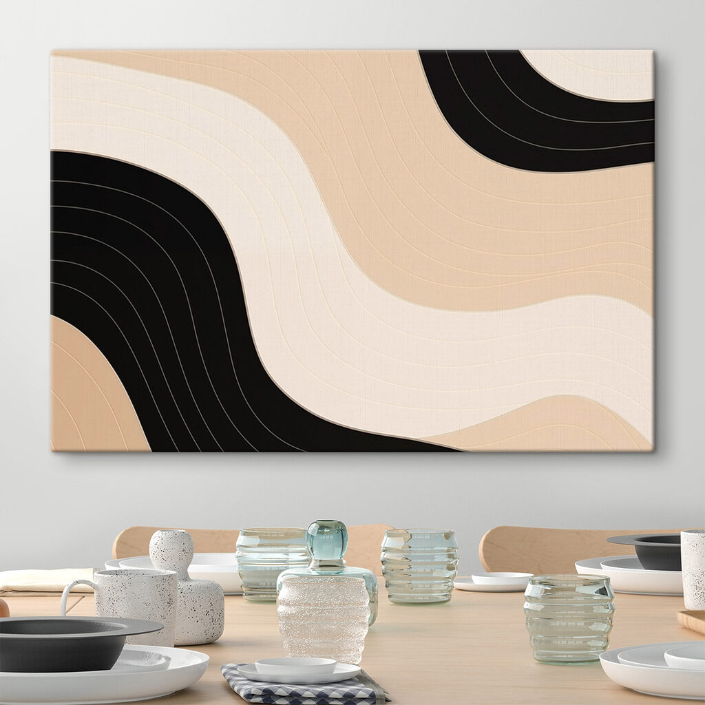Black and white wavy lines
