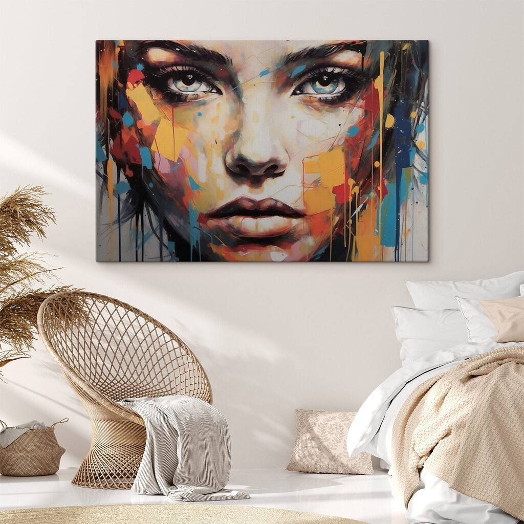 Painting of a woman's face