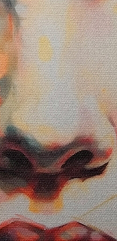 Painting of a woman's face