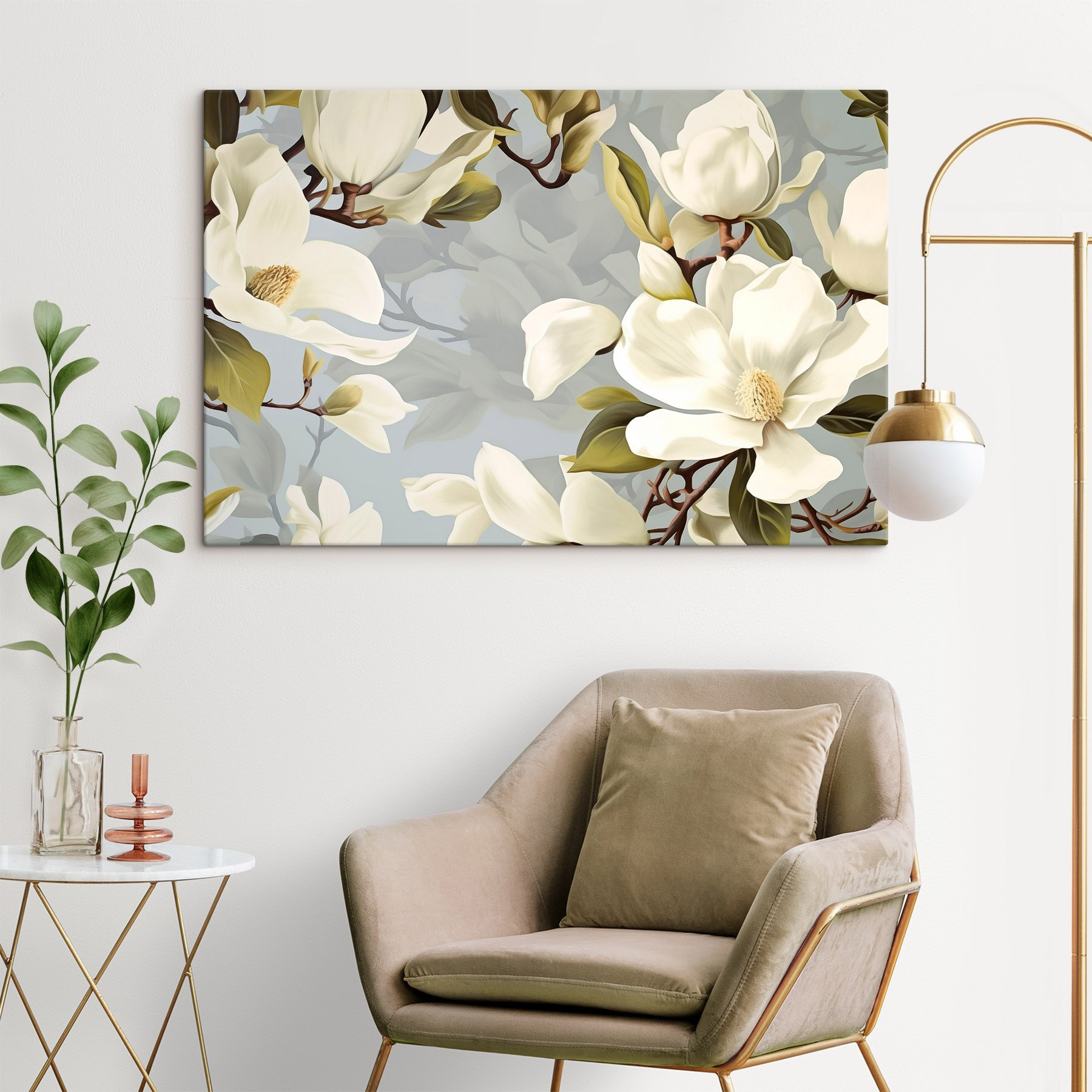 Beautiful magnolias in soft hues