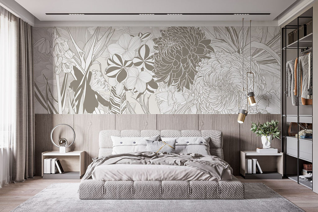 Floral patterns in delicate tones