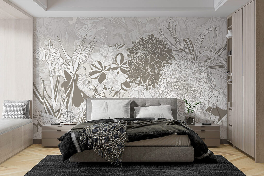 Floral patterns in delicate tones