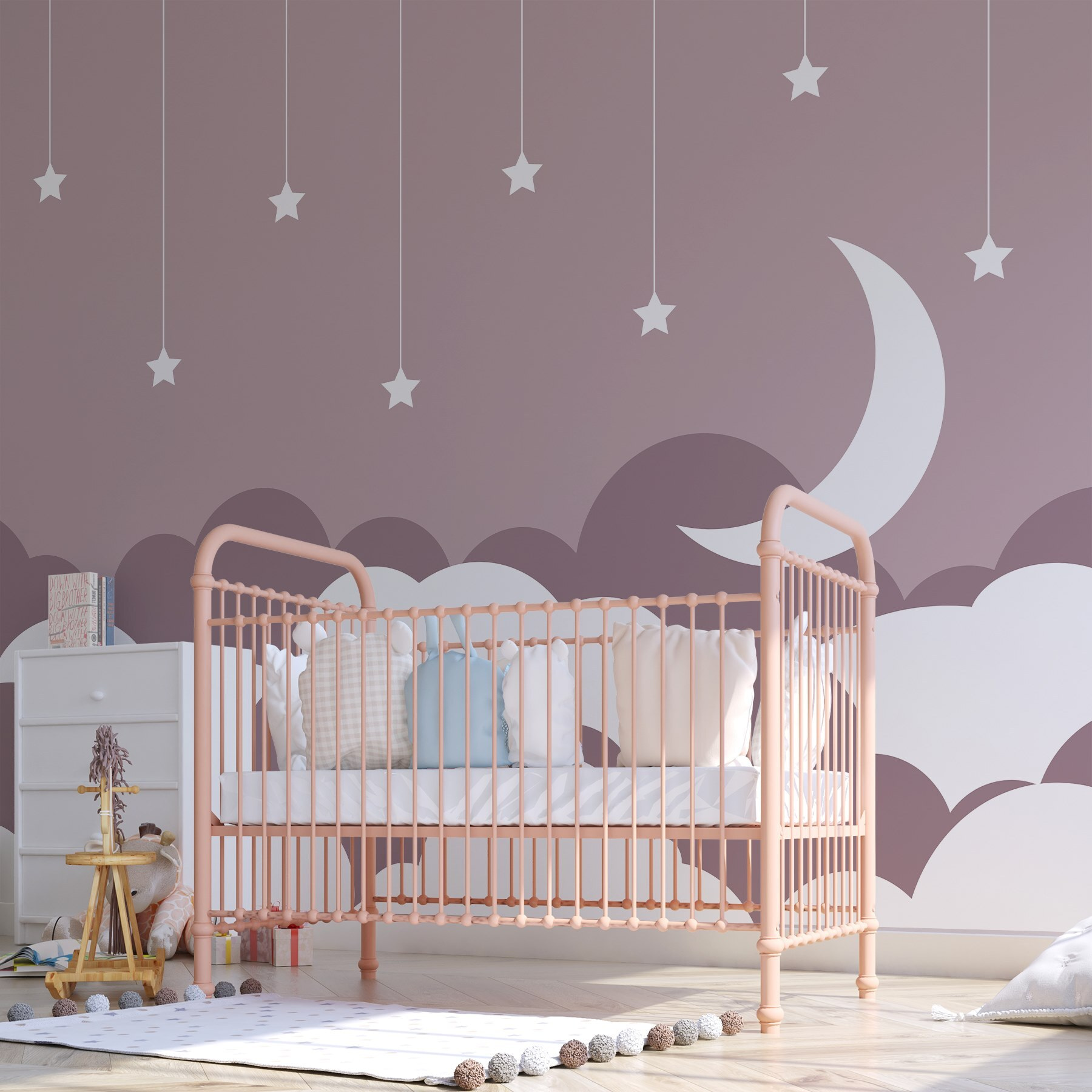 Moon and stars in the sky Moon and stars in the sky