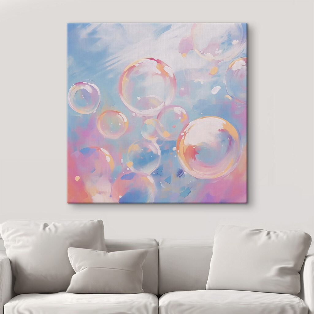 Group of bubbles in the air