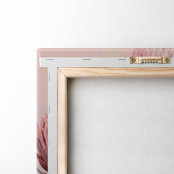 Painting of flowers on a pink background