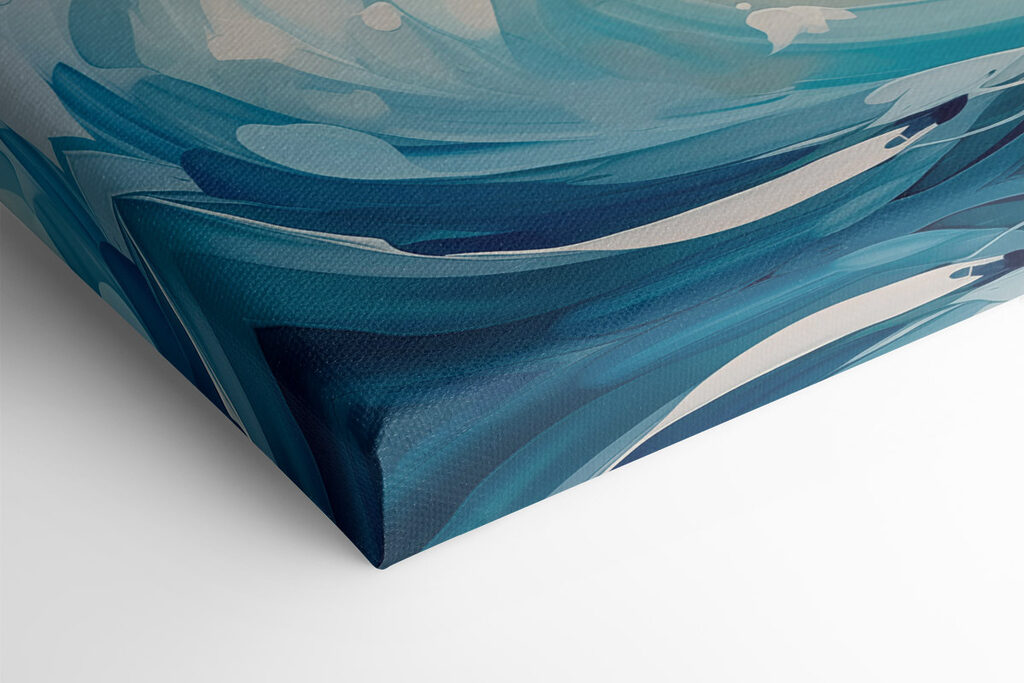 Painting of waves in the ocean