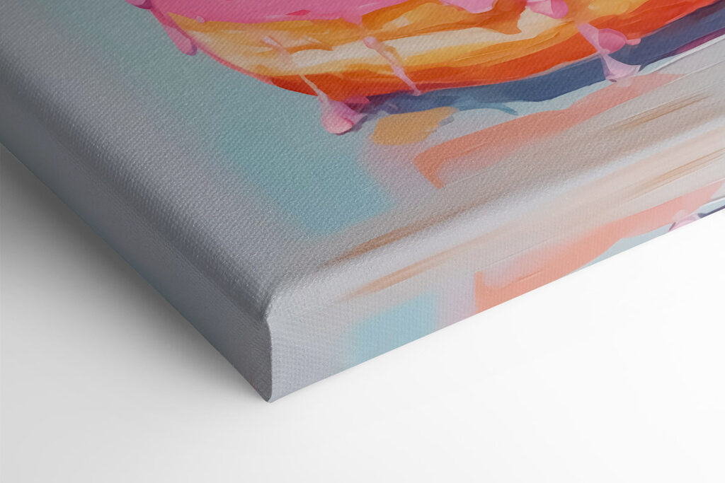 Two donuts with pink frosting