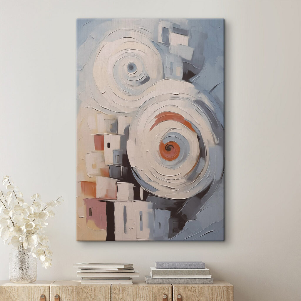 Painting of a spiraling pattern