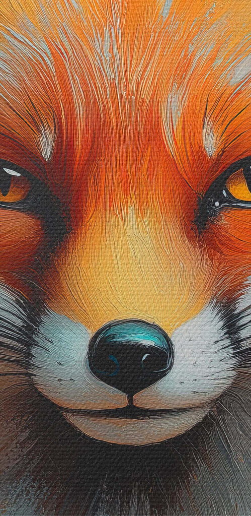 Painting of a fox
