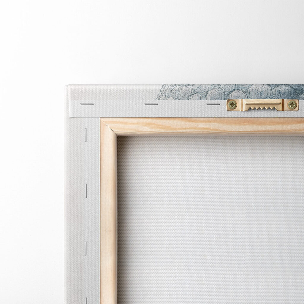 Man standing in front of a large face