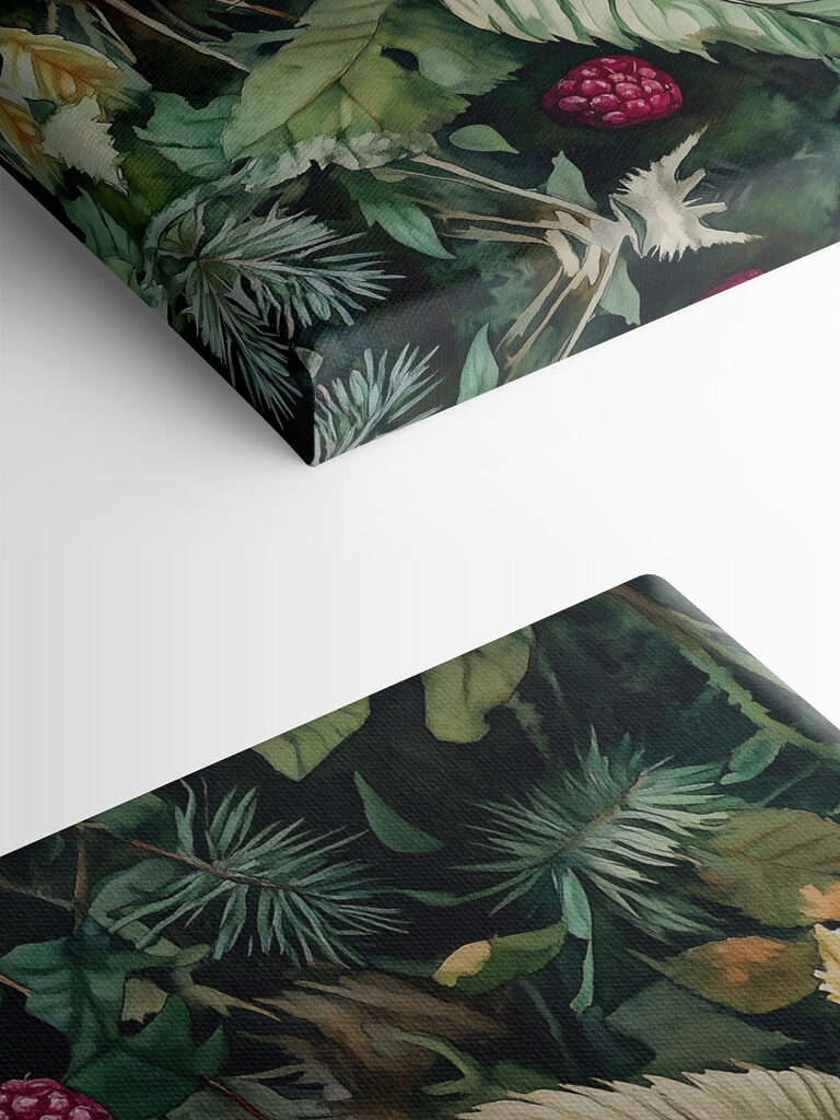 Cup of raspberries on leaves Cup of raspberries on leaves