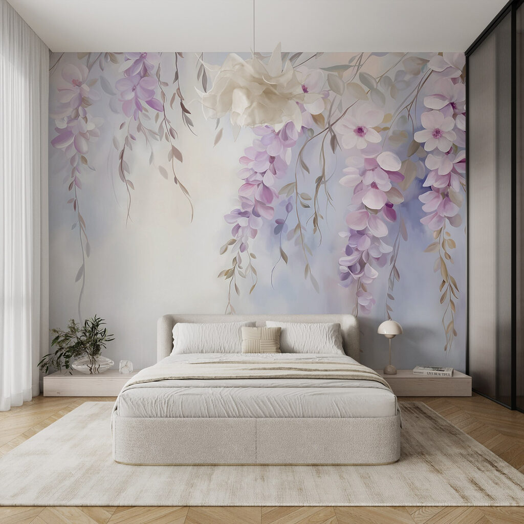 Painting of flowers on a branch Painting of flowers on a branch