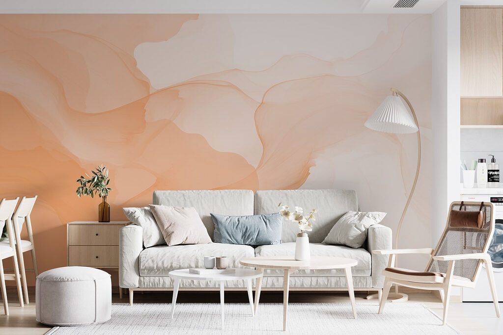 Soft waves of warm hues blend