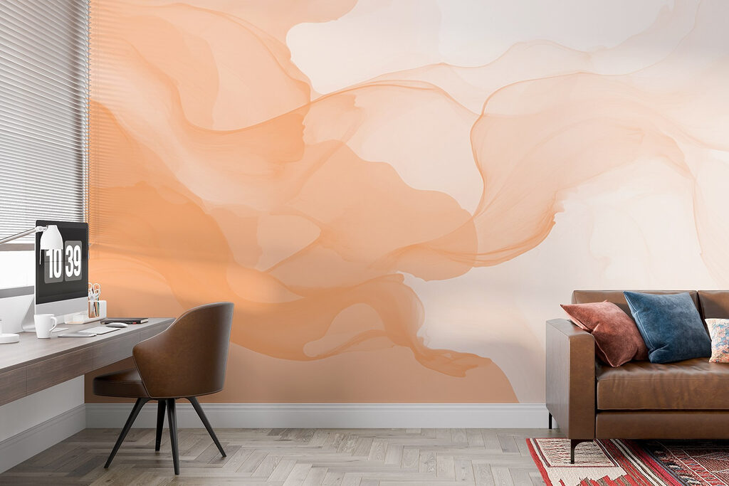 Soft waves of warm hues blend