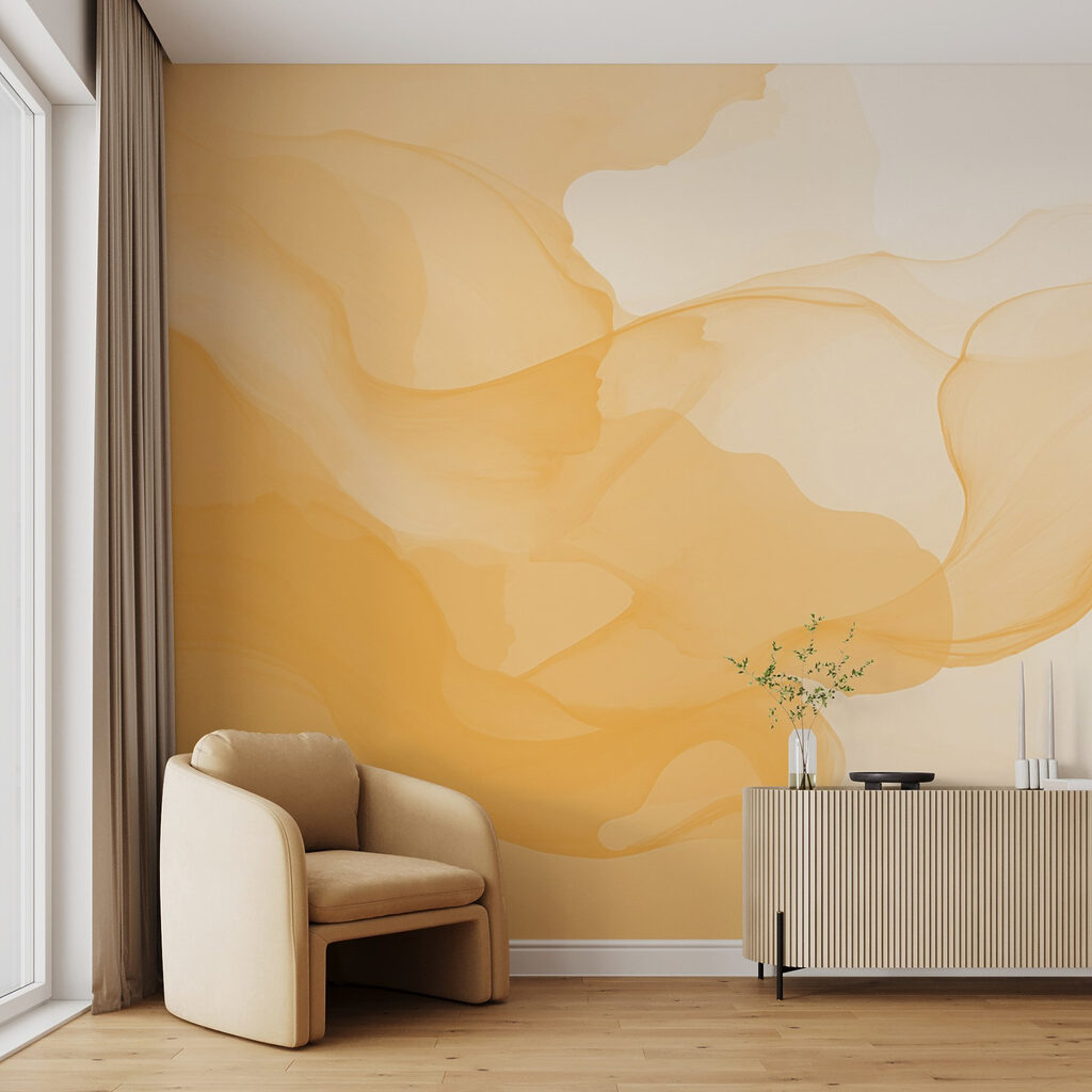 Soft waves of warm hues blending Soft waves of warm hues blending