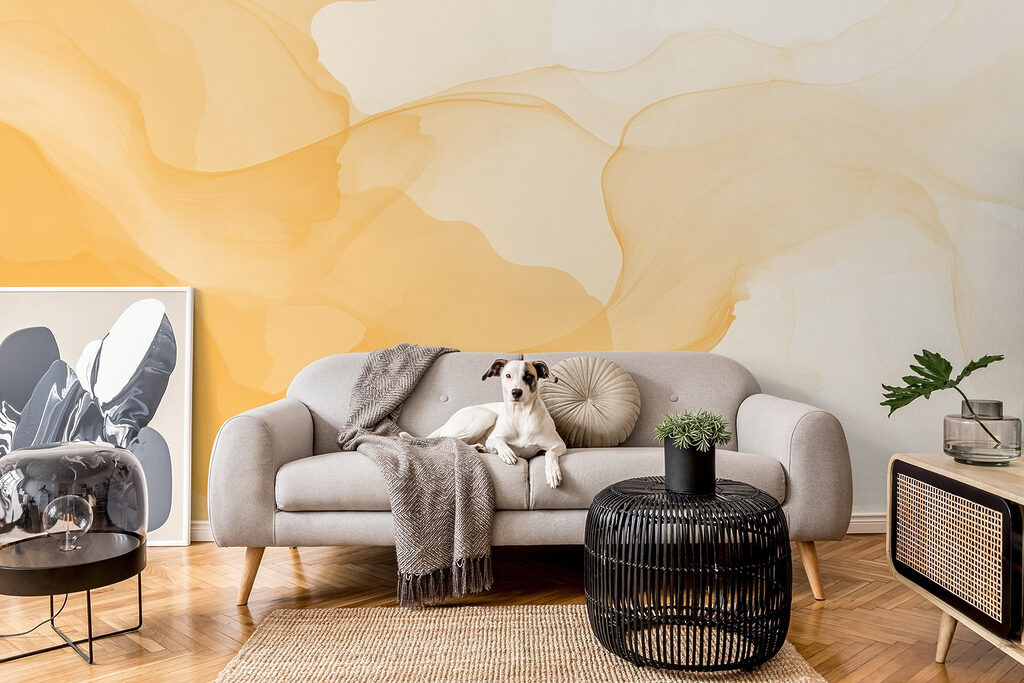 Soft waves of warm hues blending Soft waves of warm hues blending