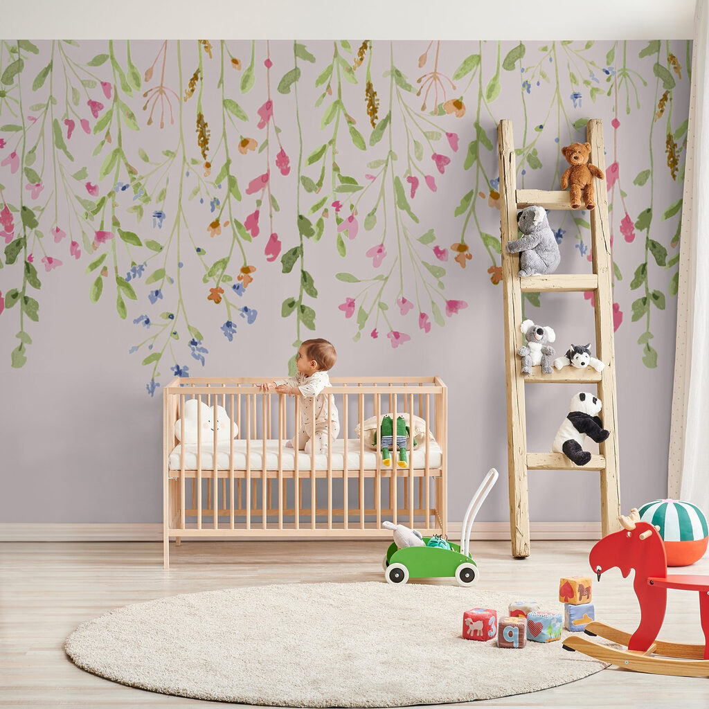 Painting of flowers and leaves Painting of flowers and leaves