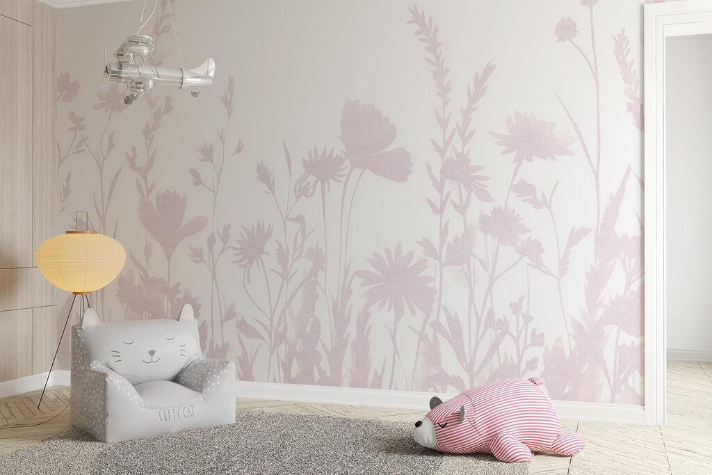 Soft silhouettes of delicate wildflowers Soft silhouettes of delicate wildflowers