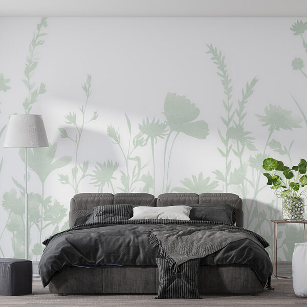Szeszélyes virágos sziluett design megjelenített Szeszélyes virágos sziluett design megjelenített
