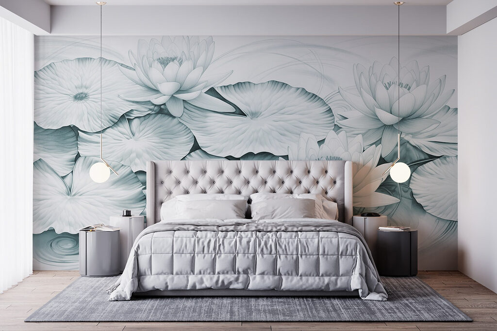 Group of lily pads and leaves Group of lily pads and leaves