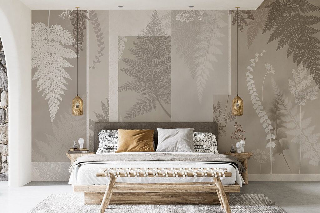 Grey and white floral pattern