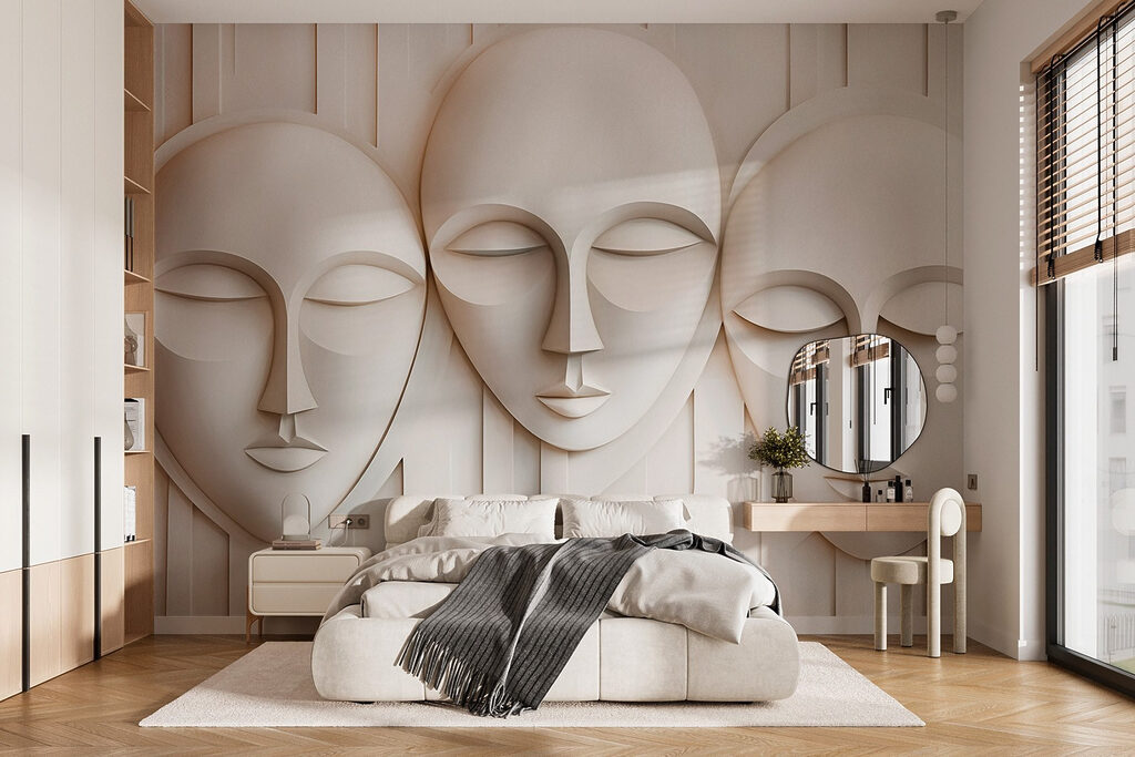 Group of white masks