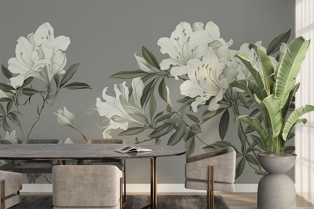 Delicate blooms against soft backdrop