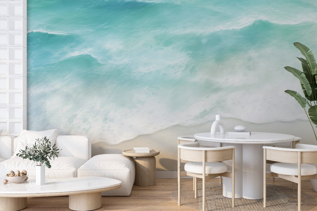 Beach with waves and sand Beach with waves and sand