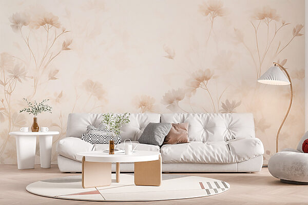 White and pink floral pattern White and pink floral pattern