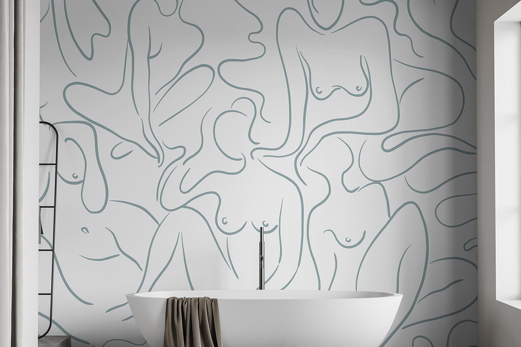 Group of women's body outline