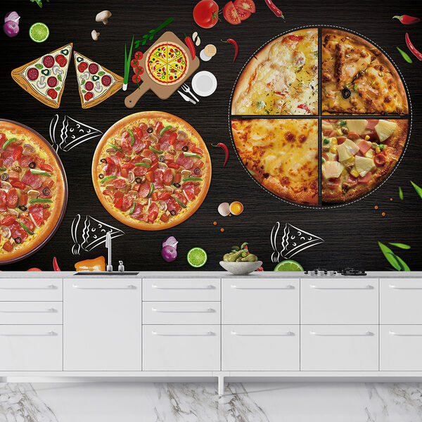 Egy pizza az asztalon Egy pizza az asztalon