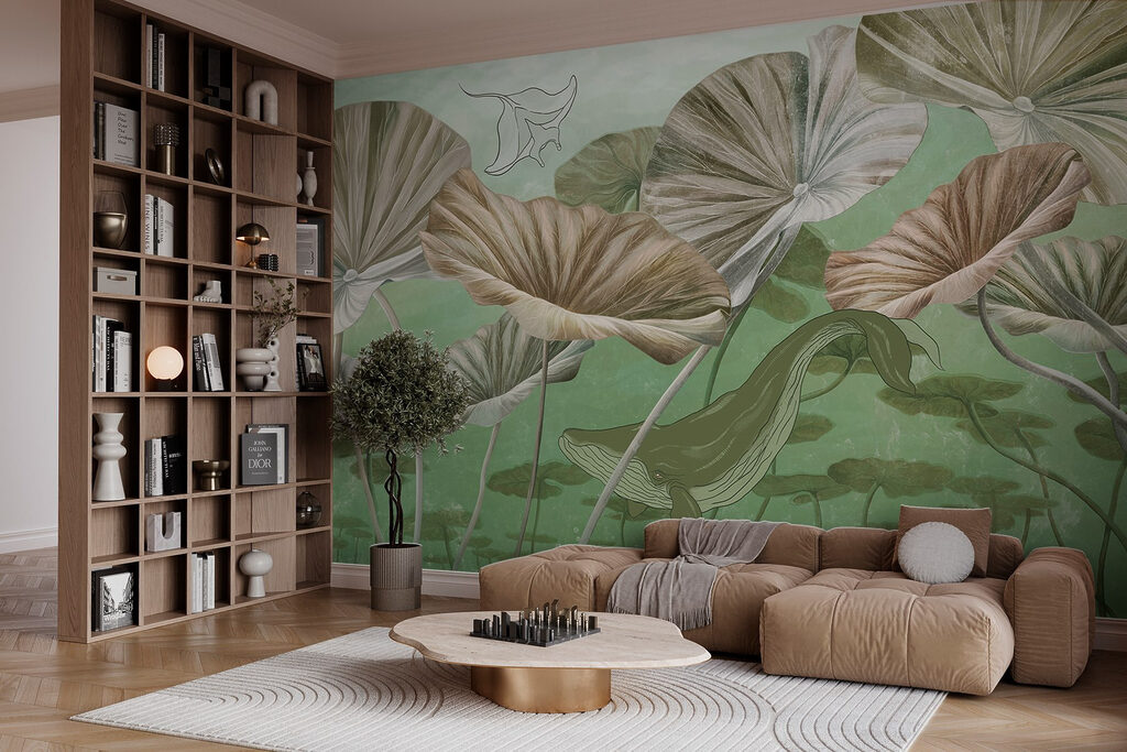 Whale swimming in water Whale swimming in water